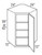 Mantra Cabinetry - Omni Stain - Diagonal Wall Cabinets - DW422424R-OMNI BEACHWOOD