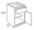 Mantra Cabinetry - Omni Stain - Base Single Door Cabinets - B12R-OMNI BEACHWOOD