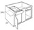 Mantra Cabinetry - Omni Stain - Base Corner Single Door Cabinets - BC36S-OMNI BEACHWOOD