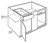 Mantra Cabinetry - Omni Stain - Universal Design - Base Corner Single Door Cabinets - BC3632.5S-OMNI BEACHWOOD