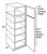 Mantra Cabinetry - Omni Stain - Utility Single Door Cabinets - U188424R-OMNI BEACHWOOD