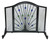 Dagan Industries - Peacock Design Wrought Iron Arched Panel Screen with Door - S162