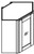 Cabinets For Contractors True White Shaker Premium Kitchen Cabinet - WSP-WDC2418GD