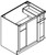 Cabinets For Contractors Dove Grey Shaker Premium Kitchen Cabinet - GSP-BLB42/45
