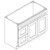 Cabinets For Contractors Pebble Grey Shaker Deluxe Bath Cabinet - PGD-VA36DL
