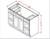 Cabinets For Contractors Pebble Grey Shaker Deluxe Bath Cabinet - PGD-VA60DD