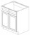 Cabinets For Contractors Eldridge White Deluxe Kitchen Cabinet - EWD-SB24