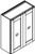 Cabinets For Contractors Eldridge Ash Walnut Deluxe Kitchen Cabinet - EGD-W3636GD