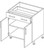 Cabinets For Contractors European Matte White Kitchen Cabinet - EMW-B24FD