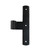 Seaside Shutter Hardware - Brass Arch T - Hinge - 0" Offset - Flat Black