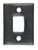 Seaside Shutter Hardware - Brass Mortise Strike - 1-3/4" - Flat Black