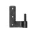 Seaside Shutter Hardware - Brass Jamb Pintle on Plate - 1-1/4" Offset Left Hand - Antique Brass