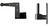 Atlantic Premium Shutters - 6" L-Hinge and Pintel with 1 1/2" Offset - (Price per Pair) - 80026000