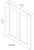 Dove White Shaker Decorative Door for Base DS-D2430B