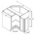 Kingston Lazy Susan Cabinet with Shelf KS-BLS33N