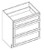 KCD Shaker Kodiak Vanity Drawer Base - SK-VDB18
