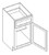 KCD Essential Gray Single Door Standard Base Cabinet - EG-B21