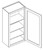 KCD Essential White Single Door Wall Cabinet - EW-W1542