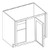 KCD Essential White Blind Base Cabinet for 36" to 39" Space - EW-BB36