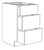 Innovation Cabinetry Harbor Gray Bath Cabinet - UB-VDB12-3-HG