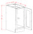 U.S. Cabinet Depot - Oxford Mist - Single Full Height Door Base Cabinet - OM-B12FH