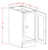 U.S. Cabinet Depot - Oxford Mist - Single Full Height Door Base Cabinet - OM-B15FH