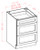 U.S. Cabinet Depot - Oxford Mist - 3 Drawer Base Cabinet - OM-3DB12