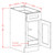 U.S. Cabinet Depot - Oxford Mist - Single Door Single Rollout Shelf Base Cabinet - OM-B181RS