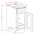 U.S. Cabinet Depot - Oxford Mist - Single Door Single Rollout Shelf Base Cabinet - OM-B211RS