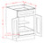 U.S. Cabinet Depot - Oxford Mist - Double Door Single Rollout Shelf Base Cabinet - OM-B30S1RS