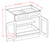 U.S. Cabinet Depot - Oxford Mist - Double Door Single Rollout Shelf Base Cabinet - OM-B331RS