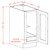 U.S. Cabinet Depot - Oxford Mist - Full Height Single Door Single Rollout Shelf Base Cabinet - OM-B18FH1RS
