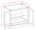 U.S. Cabinet Depot - Oxford Mist - Full Height Double Door Single Rollout Shelf Base Cabinet - OM-B24FH1RS