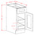 U.S. Cabinet Depot - Oxford Mist - Single Door Double Rollout Shelf Base Cabinet - OM-B182RS
