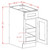 U.S. Cabinet Depot - Oxford Mist - Single Door Double Rollout Shelf Base Cabinet - OM-B212RS