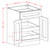U.S. Cabinet Depot - Oxford Mist - Double Door Double Rollout Shelf Base Cabinet - OM-B242RS