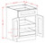 U.S. Cabinet Depot - Oxford Mist - Double Door Double Rollout Shelf Base Cabinet - OM-B272RS
