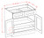 U.S. Cabinet Depot - Oxford Mist - Double Door Double Rollout Shelf Base Cabinet - OM-B30S2RS