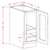 U.S. Cabinet Depot - Oxford Mist - Full Height Single Door Double Rollout Shelf Base Cabinet - OM-B21FH2RS