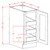 U.S. Cabinet Depot - Oxford Mist - Full Height Single Door Triple Rollout Shelf Base Cabinet - OM-B18FH3RS