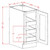 U.S. Cabinet Depot - Oxford Mist - Full Height Single Door Triple Rollout Shelf Base Cabinet - OM-B21FH3RS