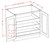 U.S. Cabinet Depot - Oxford Mist - Full Height Double Door Triple Rollout Shelf Base Cabinet - OM-B24FH3RS