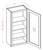U.S. Cabinet Depot - Oxford Mist - Open Frame Wall Cabinets-Single Door - OM-W1530GD