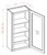 U.S. Cabinet Depot - Oxford Mist - Open Frame Wall Cabinets-Single Door - OM-W1536GD