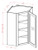 U.S. Cabinet Depot - Oxford Mist - Open Frame Diagonal Corner Wall Cabinets - OM-DCW2436GD