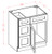 U.S. Cabinet Depot - Oxford Mist - Vanity Combo Base Cabinet-Drawers Left - OM-V3021DL