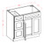 U.S. Cabinet Depot - Oxford Mist - Vanity Combo Base Cabinet-Drawers Left - OM-V3621DL