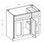 U.S. Cabinet Depot - Oxford Mist - Vanity Combo Base Cabinet-Drawers Right - OM-V3621DR