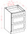 U.S. Cabinet Depot - Oxford Toffee - 3 Drawer Base Cabinet - OT-3DB12
