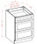 U.S. Cabinet Depot - Oxford Toffee - 3 Drawer Base Cabinet - OT-3DB15